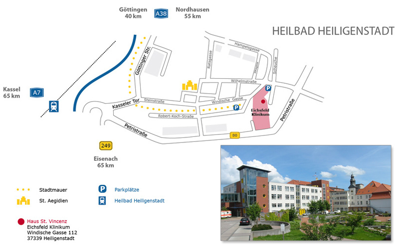 Anfahrtsskizze Heiligenstadt Innenstadt